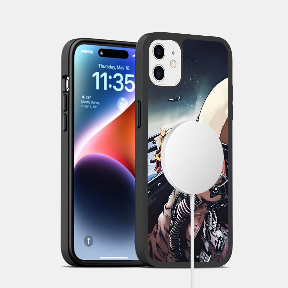 ONE PUNCH-MAN Phone Case Magnetic Case For IPhone 16 14 13 12 11 15 Pro Max Plus For Magsafe Wireless Charge Cover