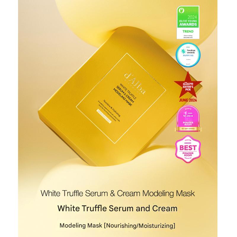 d’Alba White Truffle Serum & Cream Modeling Mask 66g (Soothing/Cooling · Nutrition/Moisture)  (7 Options)