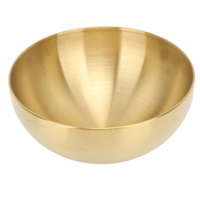 Salad Bowl Stainless Steel Mixing Bowls Double Walled Insulation Dustproof Round Bowl for Home