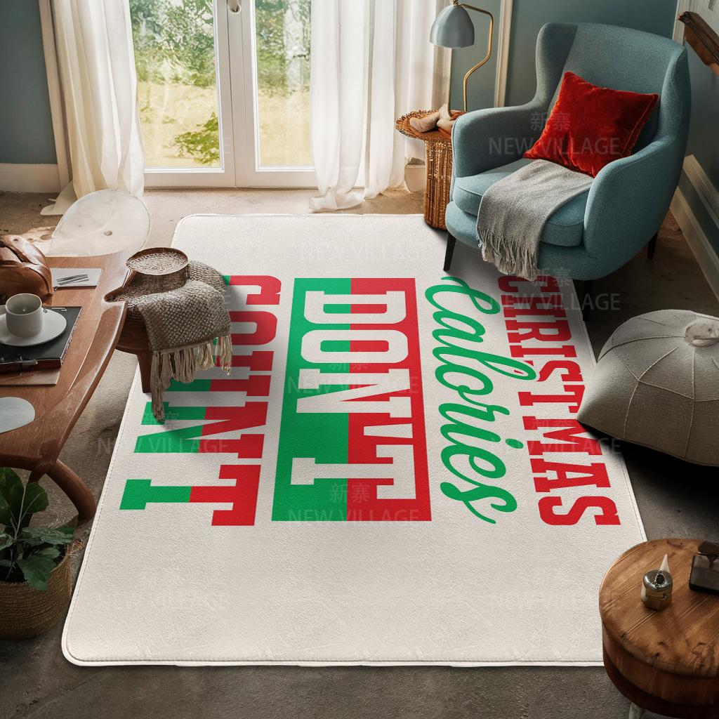 House Entrance Carpet Home Door Mat Living Room Bath Foot Bathroom Non-slip Water Absorption Rugs Bath Merry Christmas Winter