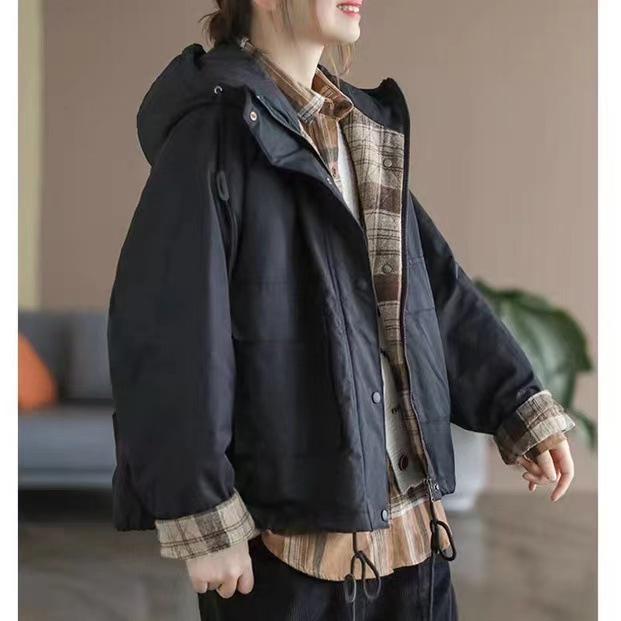 Women`s Retro Hooded Cotton Parka -