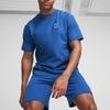 Puma تي شيرت Pivot للجنسين بتصميم مطرز بشعار كاجوال برقبة دائرية وأكمام قصيرة وكتف منسدل، تي شيرت رجالي أزرق لامع 623058-08