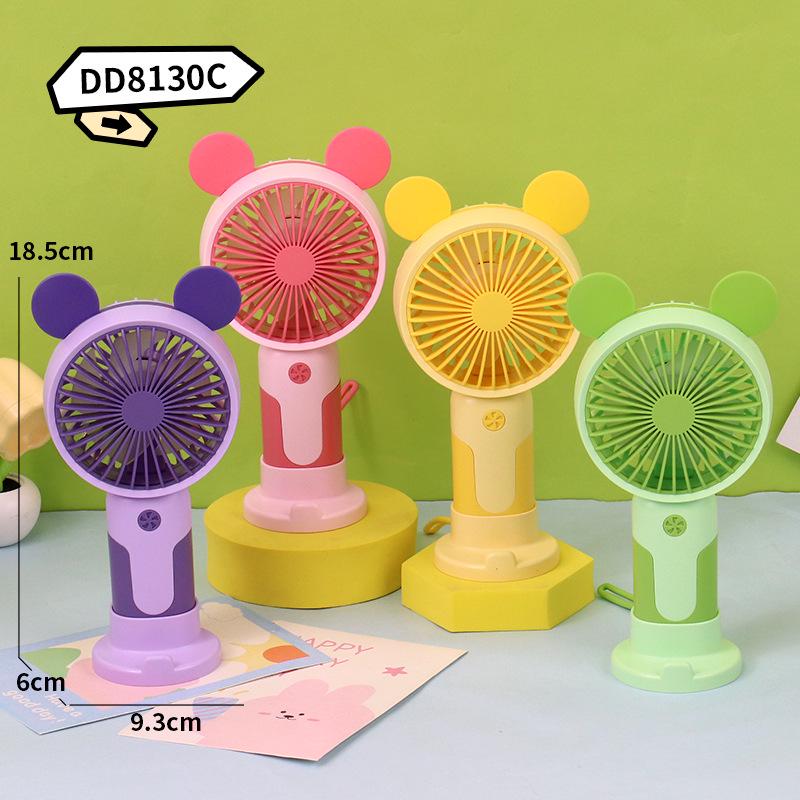 

Cartoon Handheld USB Rechargeable Mini Desk Fan Color Notes