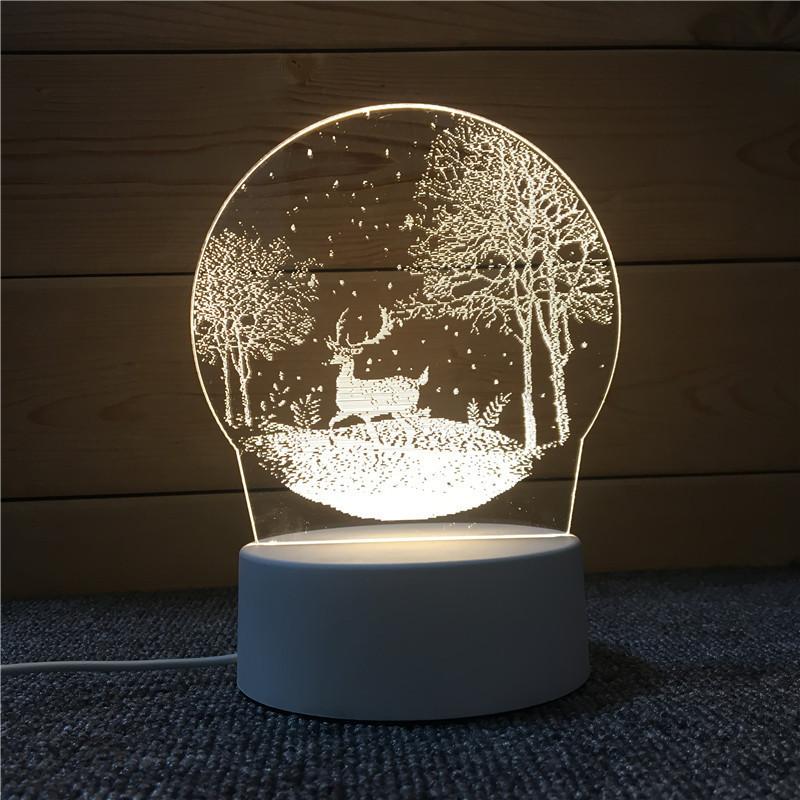 3d Nightlight Vision Bedroom Creative Desk Lamp Diy Holiday Gift Usb Direct Plug