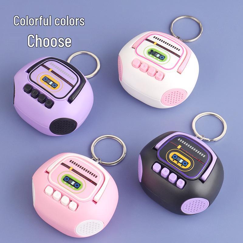 Retro Vintage Radio Keychain Toy: Mini Recorder & Speaker for Kids