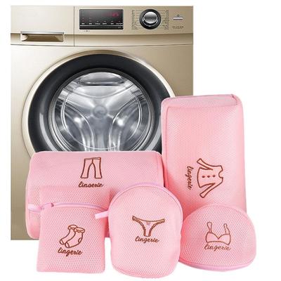 Juego de 5 Bolsas Grandes Duraderas para Lavar Ropa, Red Organizadora de Malla, Almacenamiento de Ropa Interior, Calcetines, Sujetadores