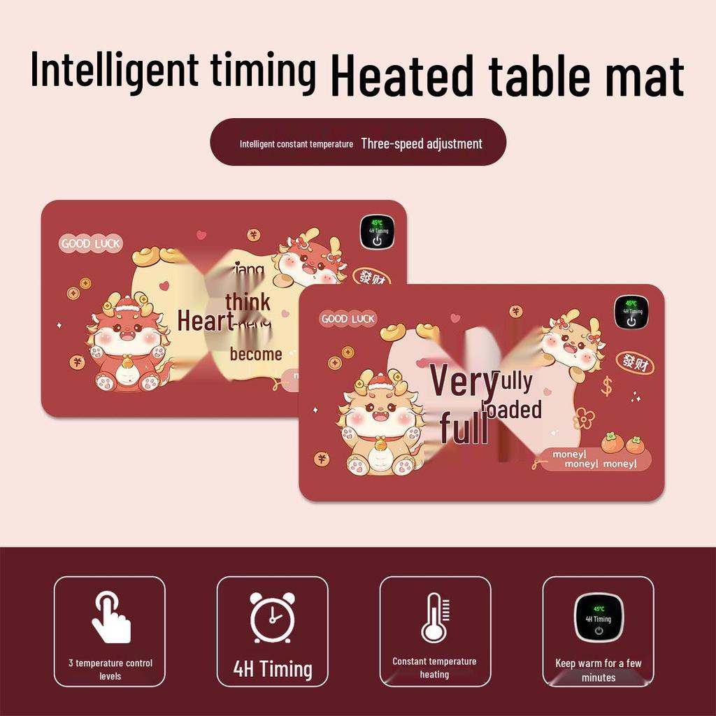 Ekstra Büyük Isıtmalı Mouse Pad & Masa Matı - Sıcak Ofis Masaüstü El Isıtıcısı