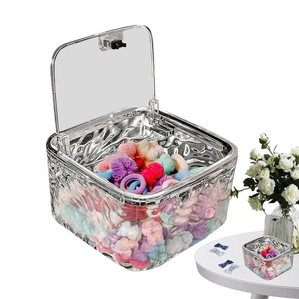 Storage Box Organizer Boxes Bathroom Accessories Jewelry Makeup Stationery for Headband, Bows, Cotton Swab Organization