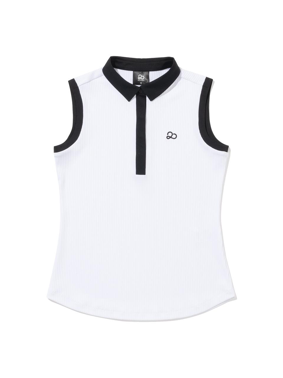 Twenis Hall Ribbed Hidden Snap Basic Women S Sleeveless [White] White/85