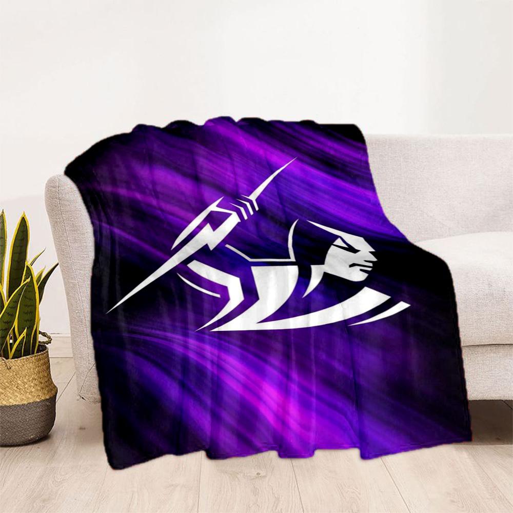 Coperte con logo della squadra Melbourne Storm Adatte per divani, viaggi, soggiorni anche un buon regalo per amici e familiari Adatte a tutte le stagioni.