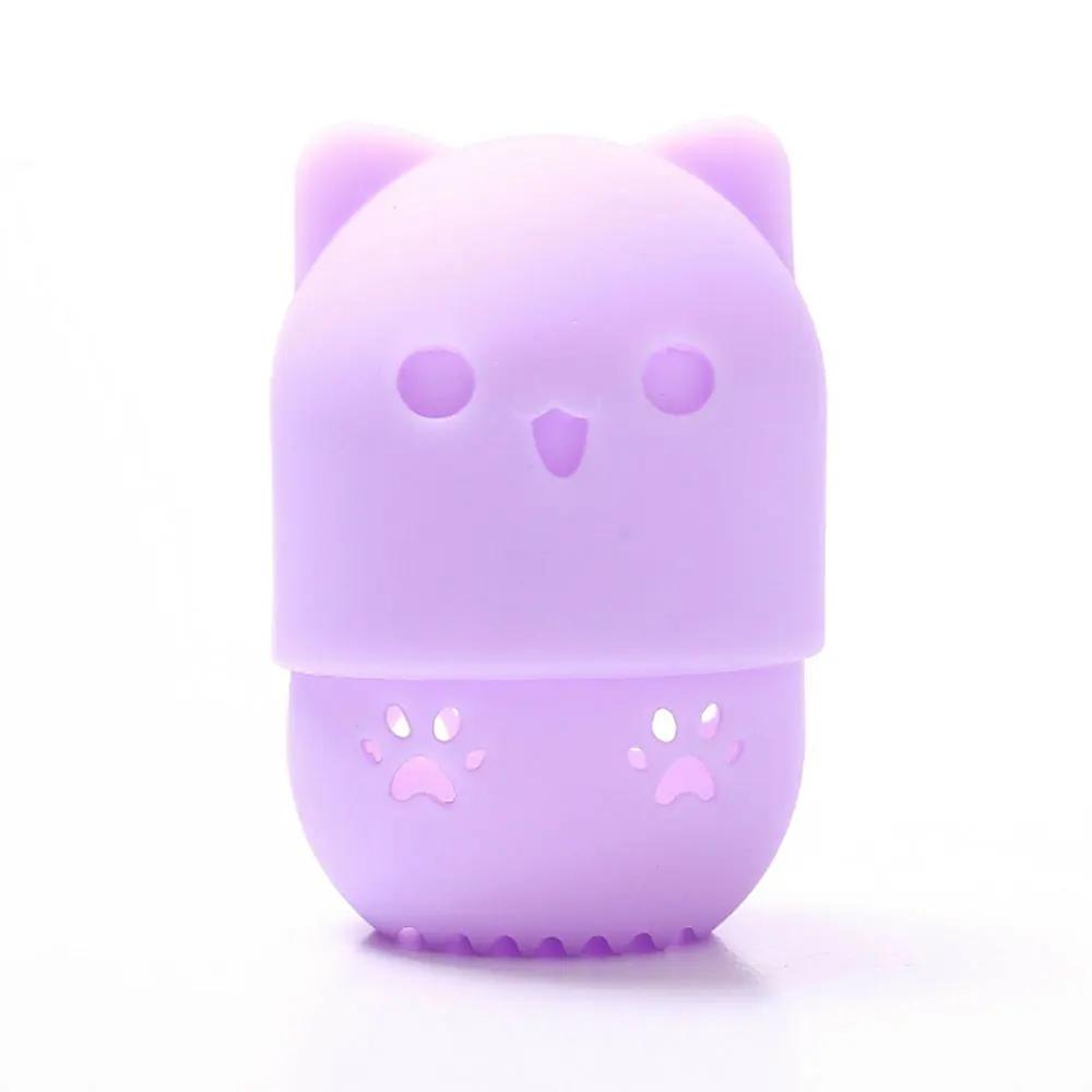 Silicone world 1 x Silikon-Aufbewahrungsbox für Kosmetikschwämme, Eierständer, Make-up-Puderquaste, Trockenhalter, schimmelresistent, Kosmetikquasten-Etui