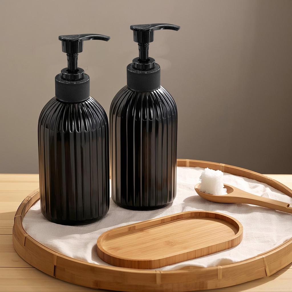 

Диспенсер для полоскового мыла 500 мл с помпой с поддоном Гель для душа Для ванной комнаты Многоразовая бутылка Шампунь Кондиционер Лосьон