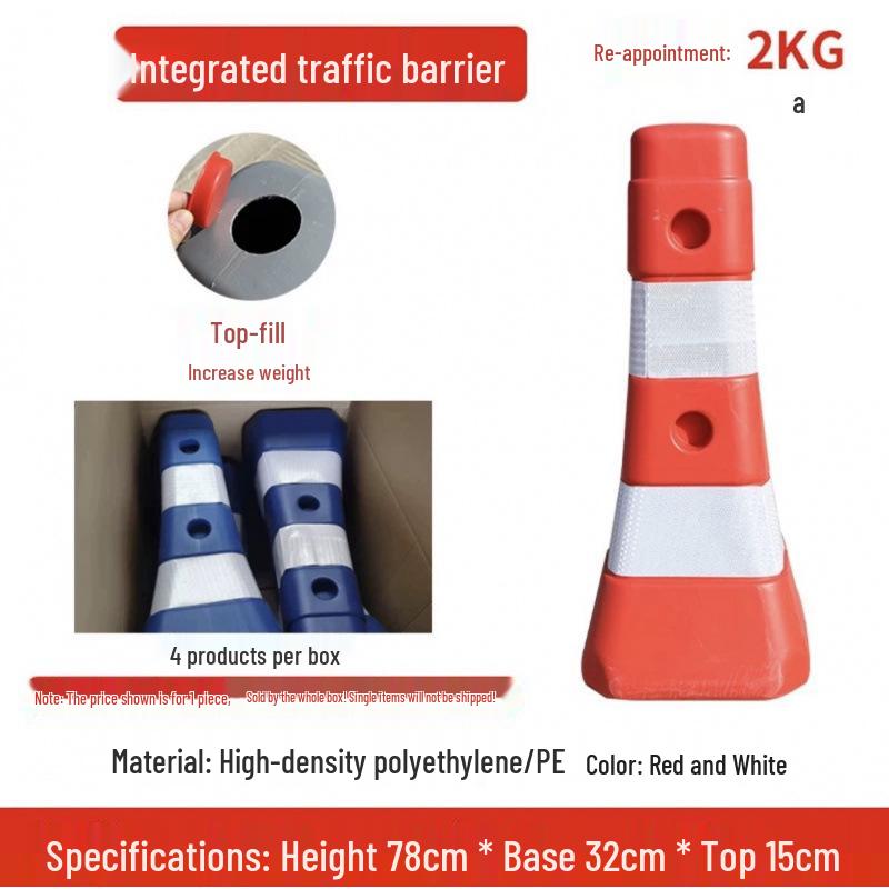 Road Safety Reflective Blue and White Anti-collision Barrel Guardrail Fence