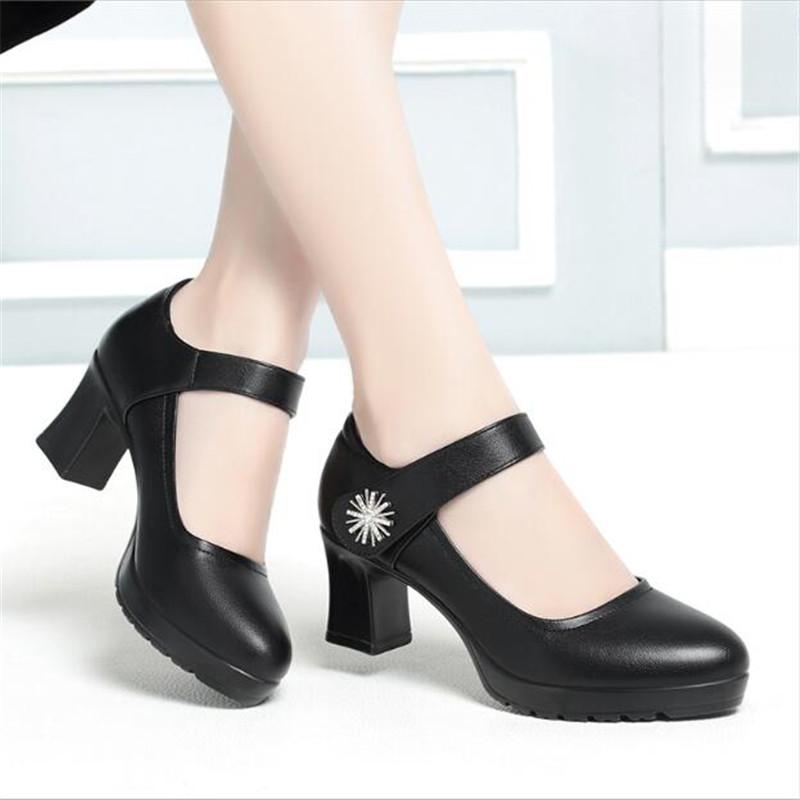 Fashion Women's High Heel Shoes Shallow Thick Bottom Platform Pumps Women Shoes 2024 Block High Heels Shoes for Office Party Wedding