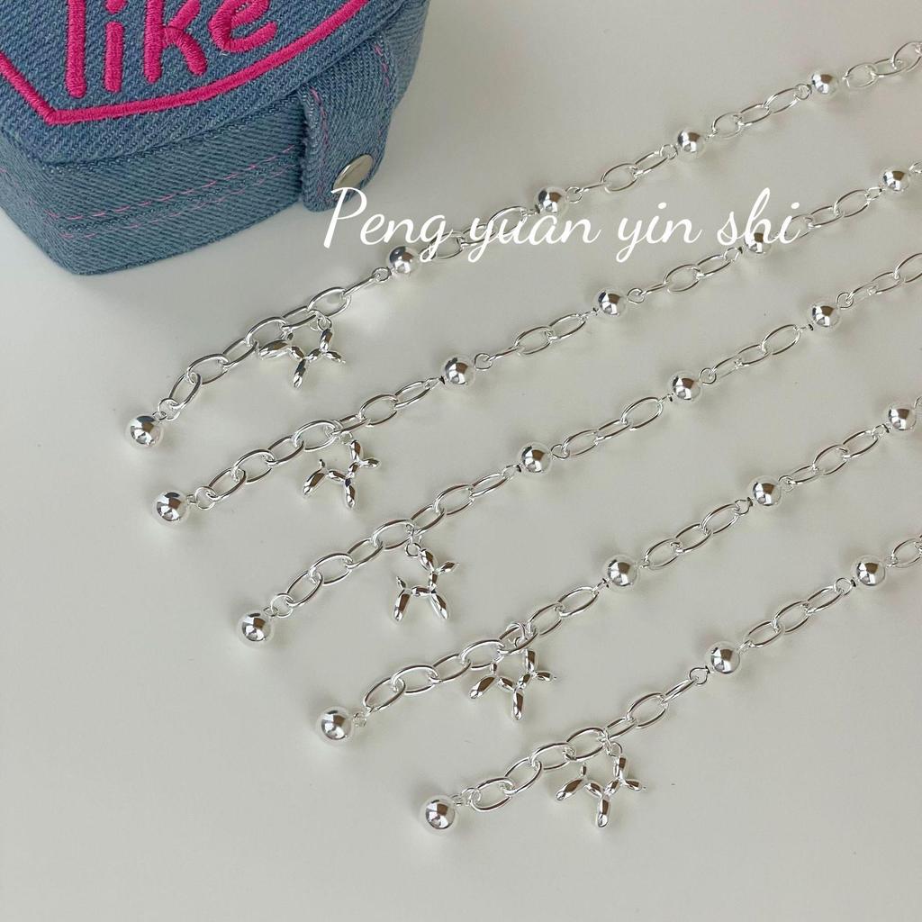 S925 Sterling Silver Balloon Dog Bead Bracelet - Women's Luxurious Cartoon Dog Jewelry