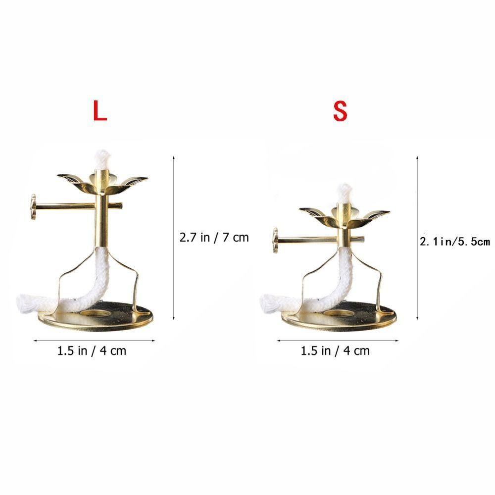 Telescopic Adjustable With Wick Brass Oil Lamp Alloy Wick Base Buddha Supplies Wick Stand Wick Holder