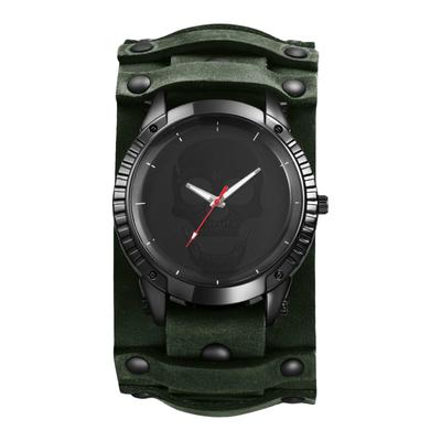 Leather Strap Watch with Antique Rock Punk Waterproof Analog Quartz Watch with Genuine Leather Motorcycle Fashion Watch Perfect Gift for and Day Men's