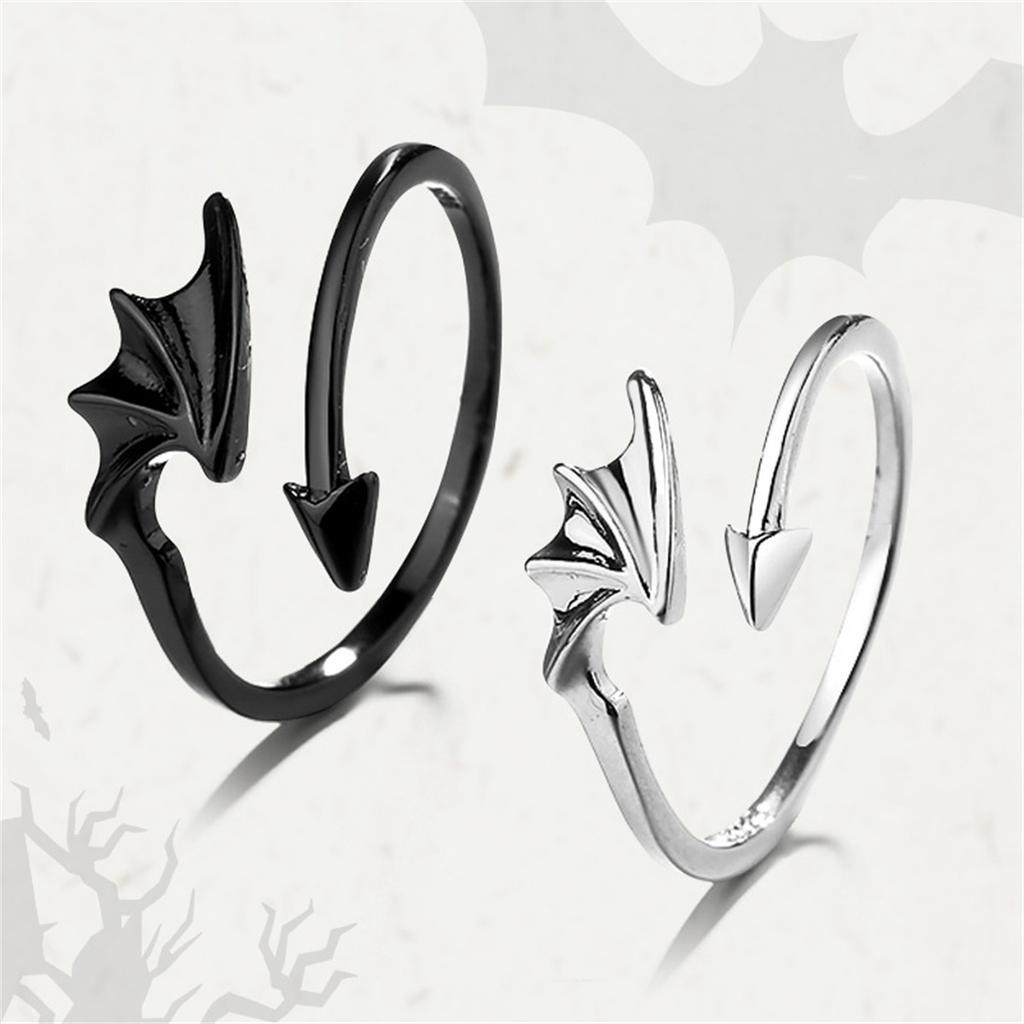S Love Heart Heartbeat Couple Open Rings For Women Men Lover Black Copper Color Engagement Wedding Rings Valentines Day Gifts