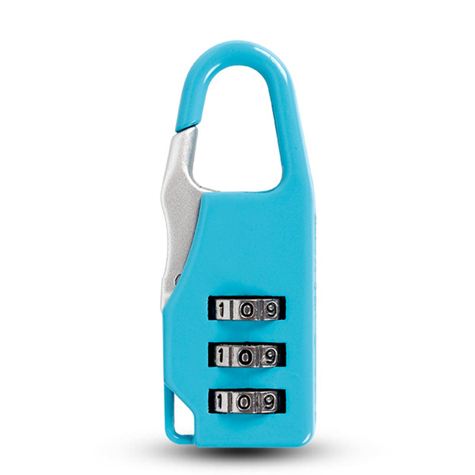 

Mini Padlock Small Locks with 3 Digits Keyless Combination Security Lock for Diary Backpack Luggage Suitcase Zipper небо синє кольору