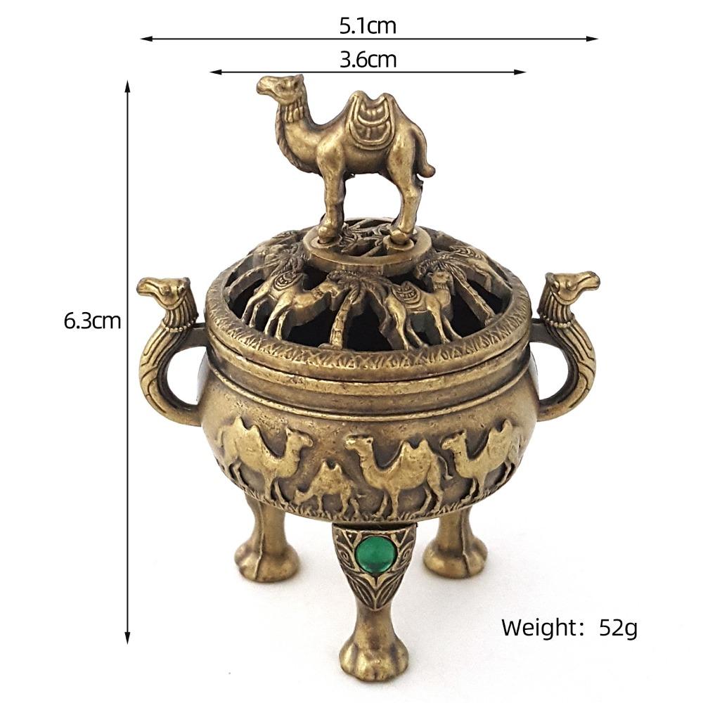 

Four Legged Stick Holder Hollow Out Sandalwood Censer Vintage Camel Incense Burner Home Decoration Style B