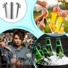Seaux à Glace Pour Fêtes Refroidisseur de Boissons 2L Baignoire à Boissons en Métal Contenant Isolé Refroidisseur à Vin Avec Poignée Pour Champagne
