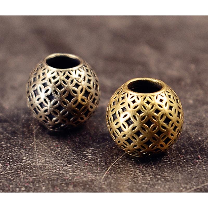 Copper DIY Jewelry Findings Spacer Beads With Oversized Holes For Easy Threading Crafting Supplies Cord Connectors