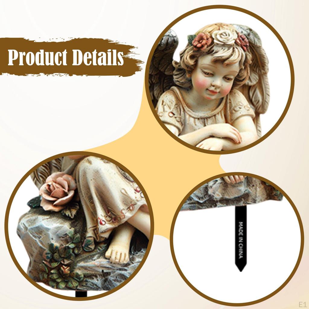 Elf Mädchen Dekorative Gartenstecker Acrylschild 2D Topfpflanzendekor für Innen Außen