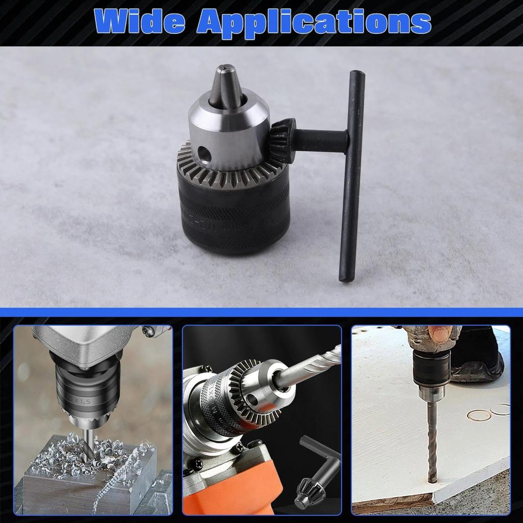 GOLD DEER Drill Chuck Key Wrench Set Key Drill Chuck Adapter Drill Chuck with Metal Key Impact Wrench Socket Impact Wrench Conversion Tool Inch