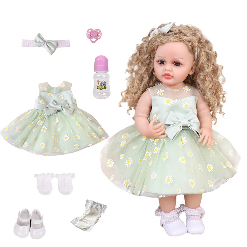 KEIUMI Moda Reborn Bebek Silikon Vinil 55 cm Çocuk Oyun Arkadaşları Erken Eğitici Kız Noel Doğum Günü Hediyeleri