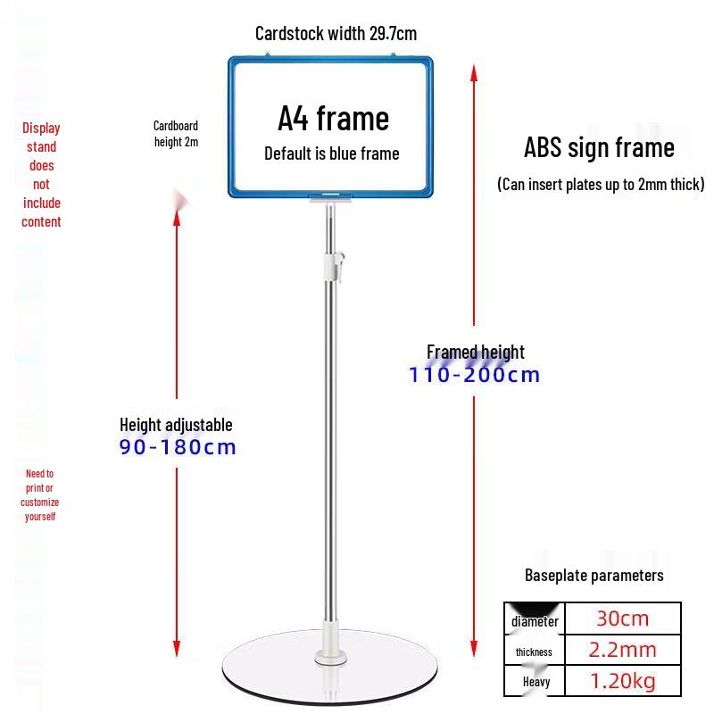 Jundingying Outdoor A4 Sign Holder Floor Stand