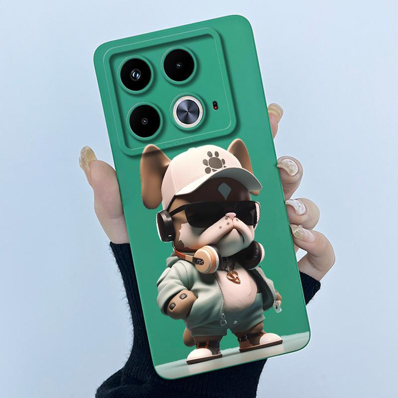 For Infinix Note 40 Pro Plus 40X 4G 5G Phone Case Cute Cartoon Flower Protective Liquid Silicone Soft Back Cover Ultrathin Shell