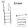 304 Stainless Steel Swimming Pool Ladder with Thickened Handrail and Pedal