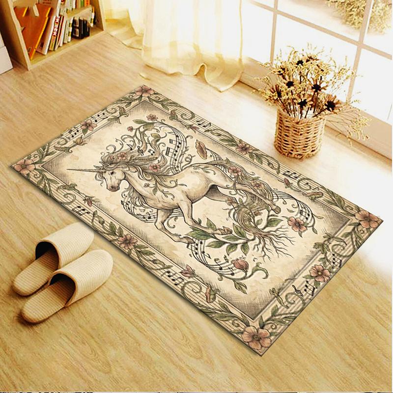 2025 New Unicorn Animal Carpet Rug for Living Room Bedroom Home Sofa Decoration,Kids play Non-slip Floor Mat136