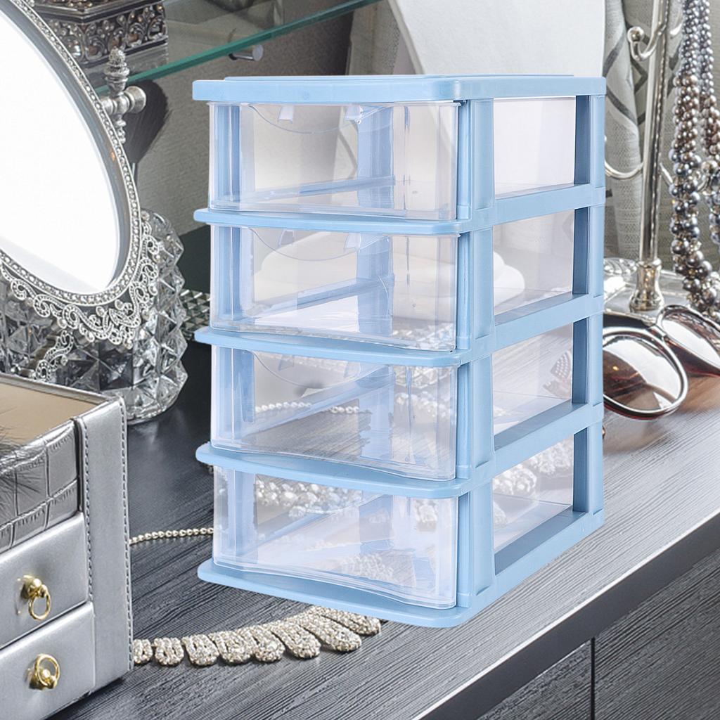 1Pcs Transparent Makeup Storage Box Tabletop Drawer Organizer Desktop Sundries Container Tabletop Container