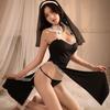 Ladies sexy cosplay nun uniform cosplay game outfit passion sleepwear set