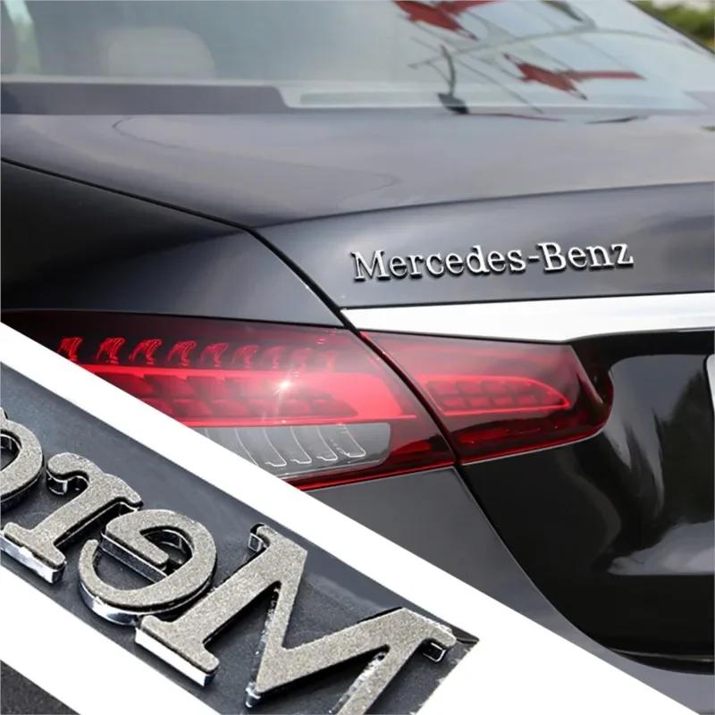 3D ABS Car Badge Rear Trunk Body Sticker Emblem Decoration For Mercedes Benz AMG W108 W124 W126 W140 W205 W201