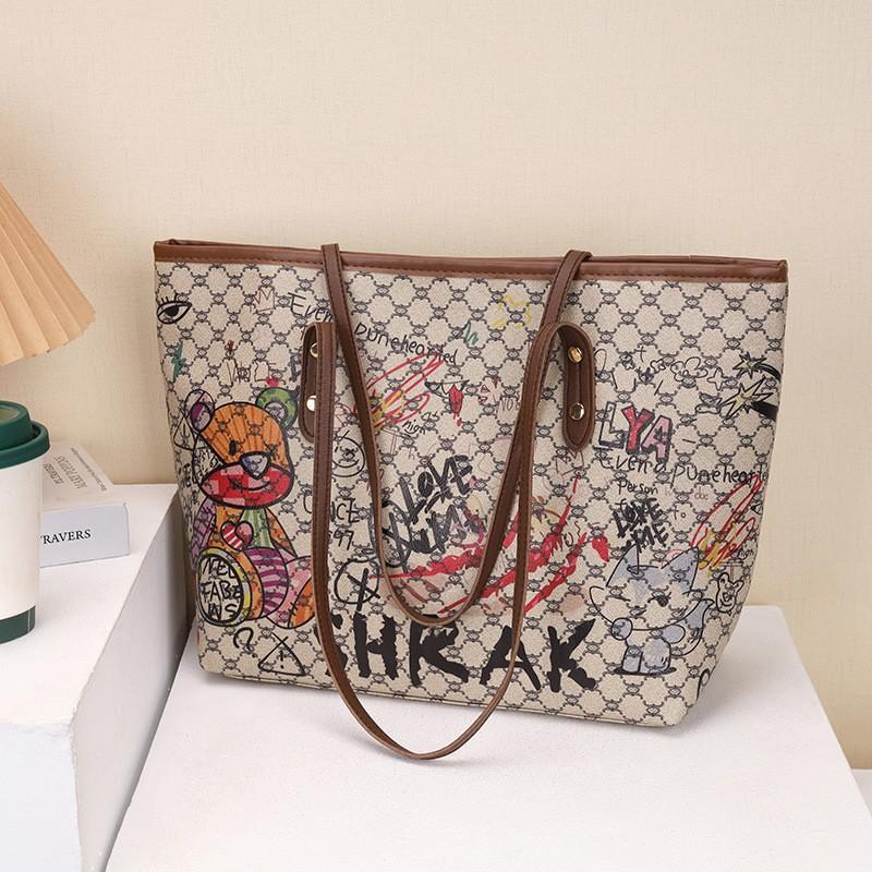 Simple and Fashionable Large-capacity Bag Women's Tide Six Women's Tote Bag Commuter Large-capacity Shoulder Bag