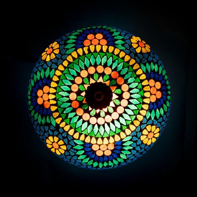 

Mosaic Crafted Multicoloured Decorative Glass Ceiling Light