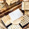 Yuezhen Wooden English Uppercase/Lowercase Stamps for DIY Journals