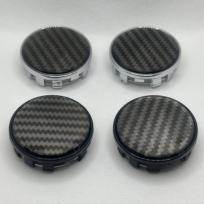 4 pezzi/set 54mm coprimozzo per cerchi auto coprimozzo coprimozzo in plastica ABS argento nero coprimozzo antipolvere accessori per auto