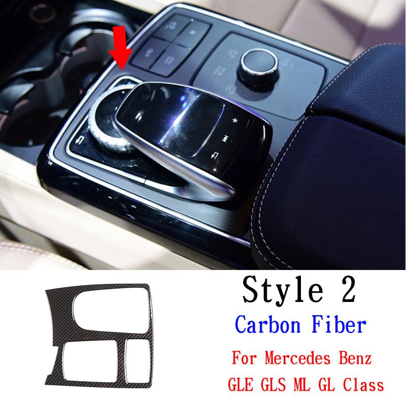 ABS Car Central Control Multimedia Frame Decoration Stickers For Mercedes-Benz GL GLS X166 13-19 ML GLE W167 Car Accessories