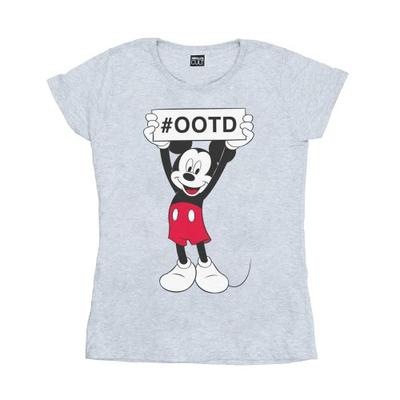 Damen Mickey Maus Outfit des Tages Baumwoll-T-Shirt