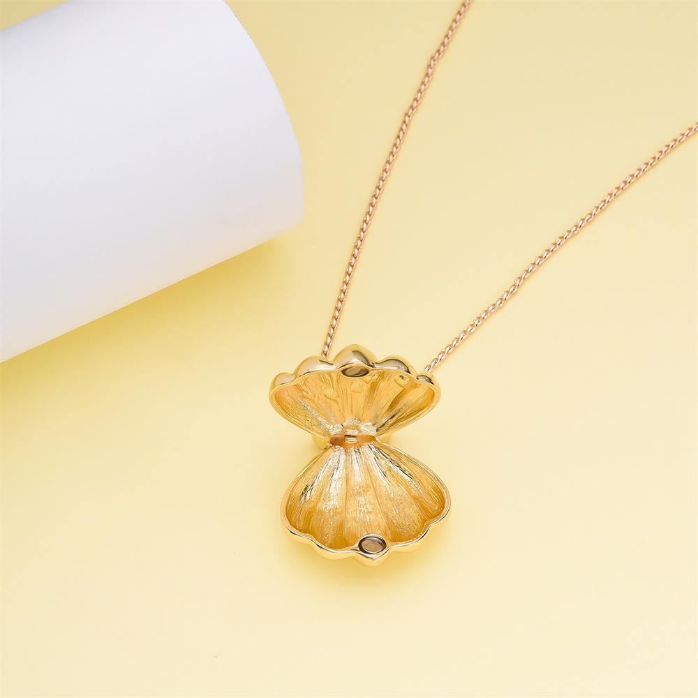 Fashion Melody Mermaid Shell Pendant Design New Luxurious Exquisite Romantic Necklace Jewelry for Wife Daughter Dream Gift