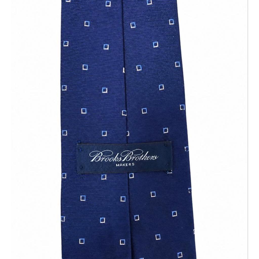 Used Brooks Brothers Made in the USA Silk Tie Navy Fine Pattern