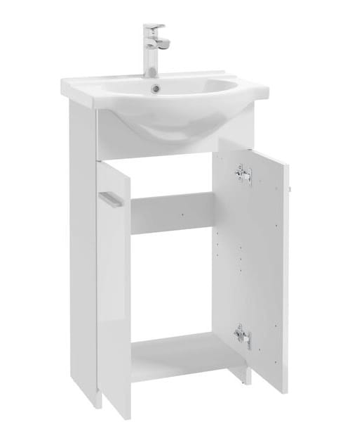 Freestanding Bathroom Cabinet with Sink 85x50 Marlena with Compact Faucet