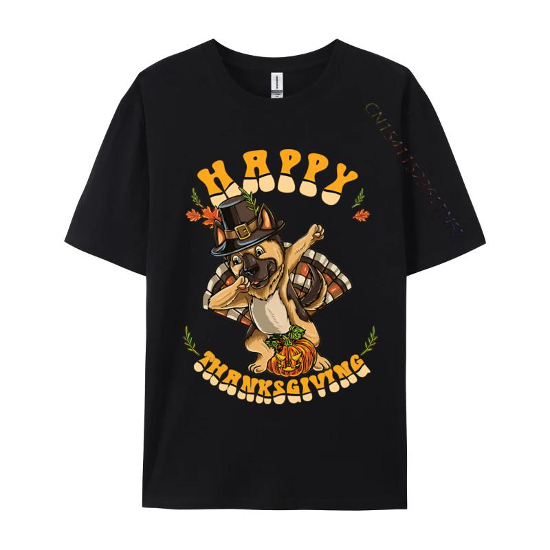 Turkey GerUnisex Shepherd Happy Thanksgiving Tshirt Normal T Shirt Funny Design New Tshirts Unisex Cotton T Shirt Cream T Shirt