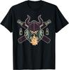 Vaping Viking Warrior Shirt Men's Graphic Tee Cotton Round Neck Casual Short Sleeve T-Shirt