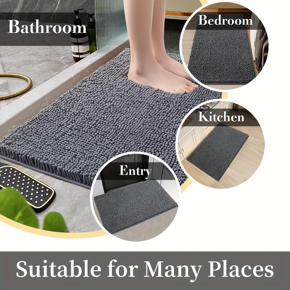 1pc Extra Large Bath Mat - Non-Slip Quick-Dry Bath Rug, Soft Luxury Shower Mat, Machine Washable Bathroom Carpet for Kitchen, Laundry, Bedroom