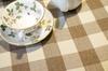 Made In Japan, Hassui-processed Rectangular Tablecloth, Country Check, 145 X 300 Cm (Beige)