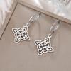 Irish Witch Knot Pendant Earrings Elegant Women's Witchcraft Lucky Talisman Celtic Knot  Stainless Steel Jewelry Gift